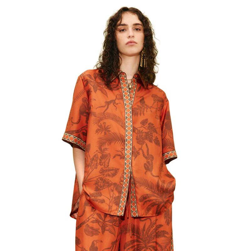 AL&Eacute;MAIS Monkey Dance Silk Shirt image number 0