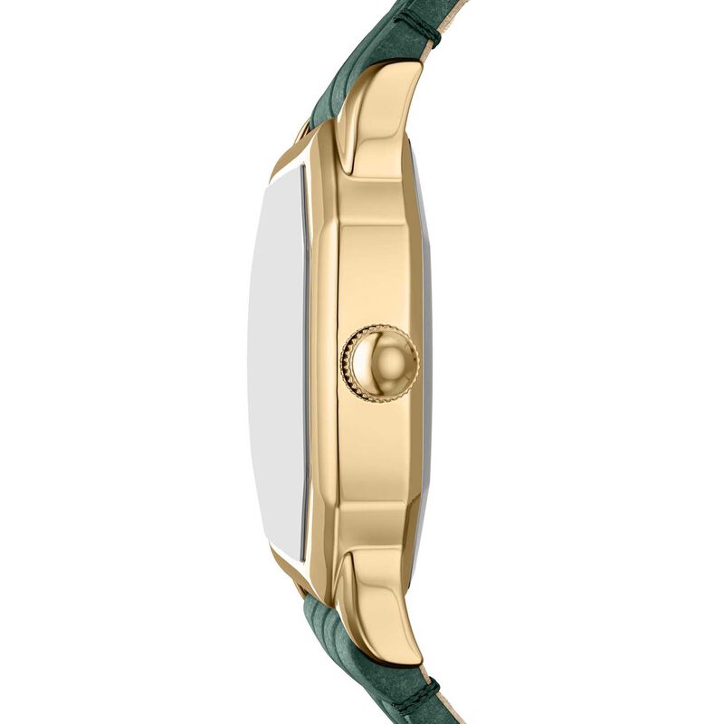 Fossil Harlow Three-Hand Green Croco Leather Watch image number 2
