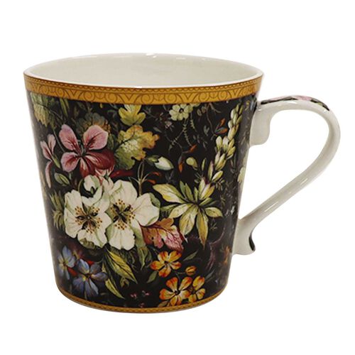 Dyme Bone China Conical Mug Single In Gift Box - Covent Garden Black