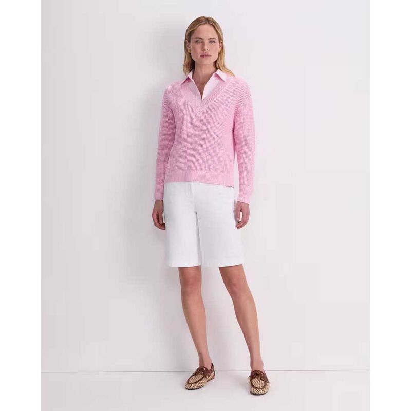 Sportscraft Cotton Crochet V-neck Knit image number 7