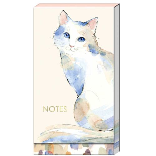 Punch Studio White Cat Foldover Notepad