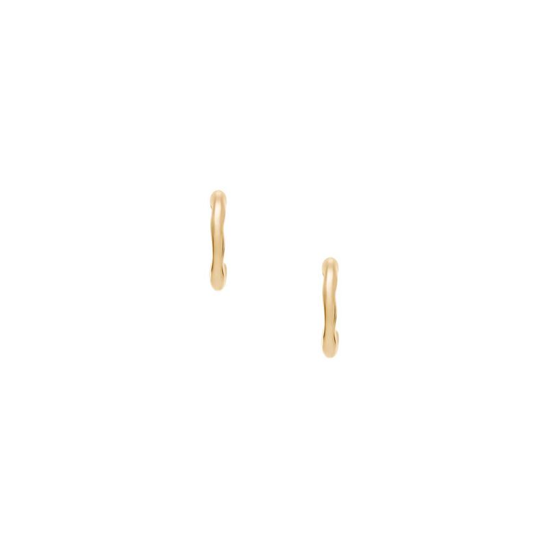 Skagen Moderne Stak Gold-Tone Stainless Steel Hoop Earrings SKJ1868710 image number 1