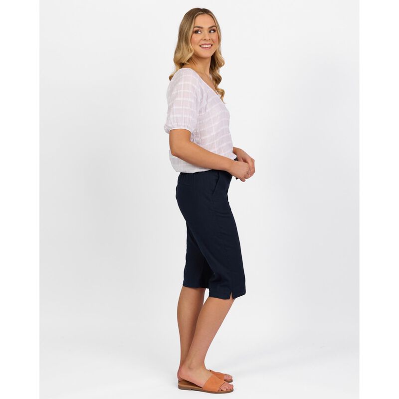Vassalli Below Knee Slim Leg Elastic Waist Pant image number 2