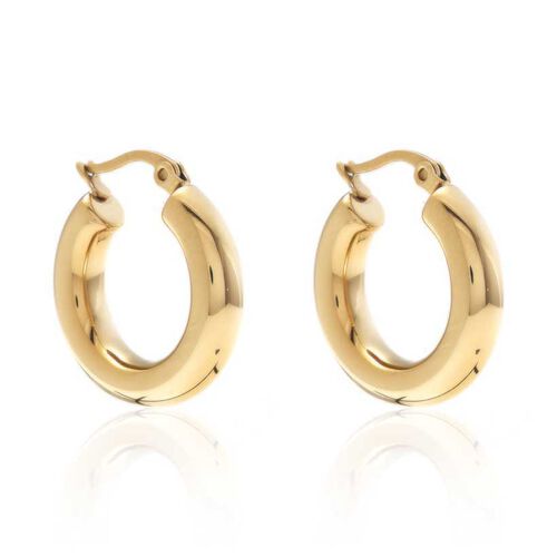 Silk & Steel Halo Hoop Earrings Medium