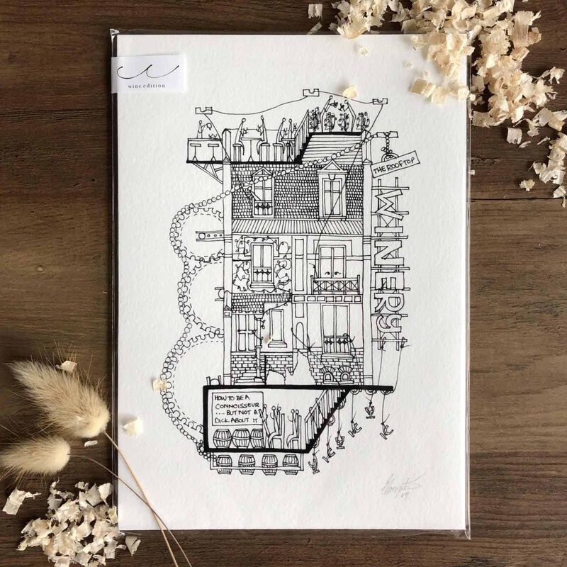 Ellie Compton Winery Print A5 Unframed image number 0