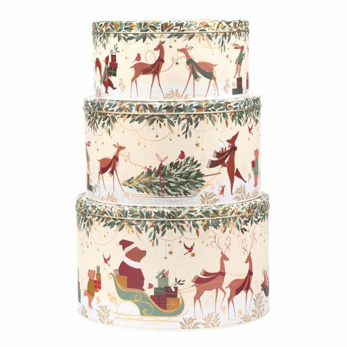 Sara Miller Woodland Bear Set 3 Cake Tins