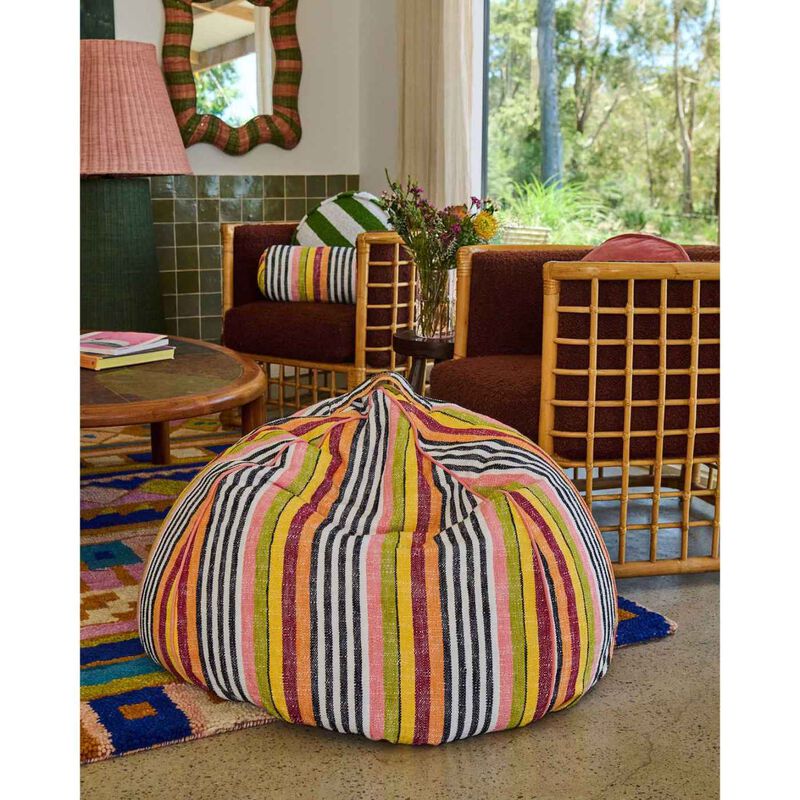 Kip&Co Casablanca Stripe Woven Beanbag image number 1