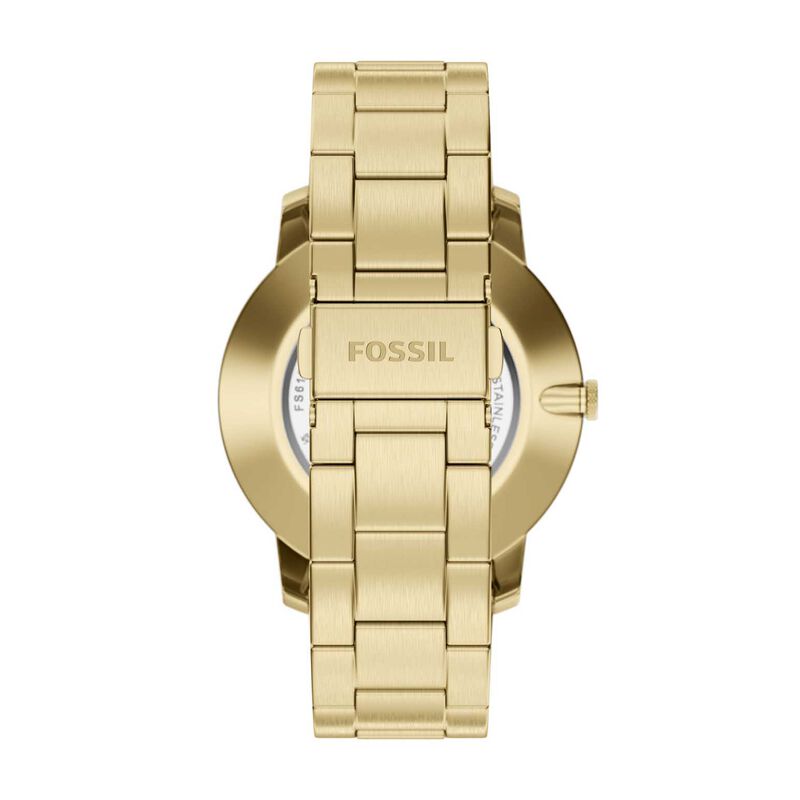 Fossil Minimalist 44mm Three-Hand Gold-Tone Stainless Steel Watch image number 1