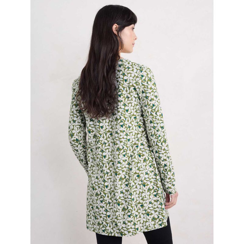 Seasalt Cornwall Wreathe Tunic Headland Collage Dark Citron image number 1