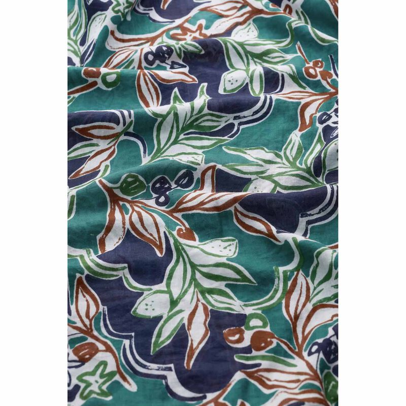 Seasalt Cornwall May Garland Circle Scarf Linear Citrus Rockpool image number 2