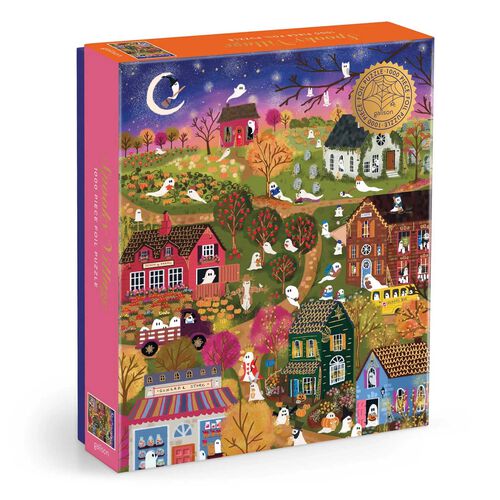 Galison Joy Laforme Spooky Village 1000 Piece Foil Puzzle
