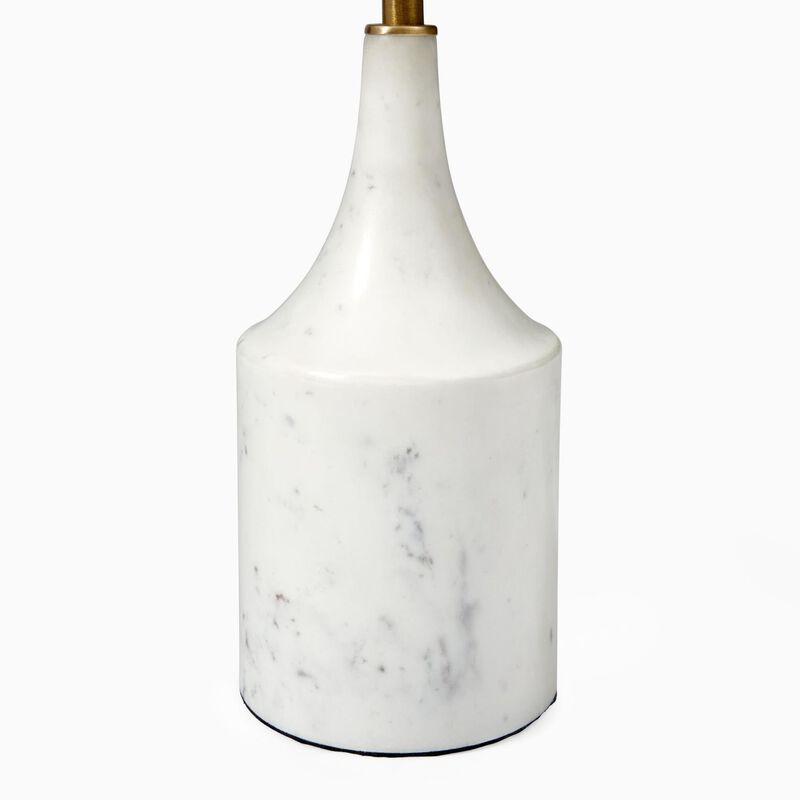 West Elm Hudson Collection Drink Table Antique Brass White Marble image number 1