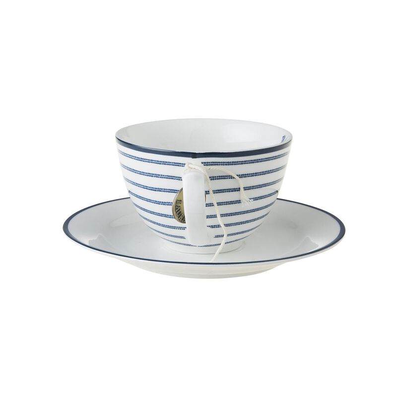 Laura Ashley Cappuccino Cup & Saucer Candy Stripe image number 3