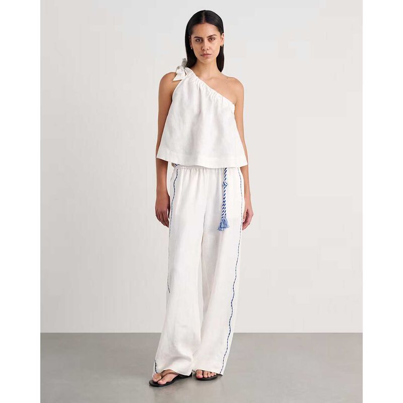 JAG Ariel One Shlder Linen Top image number 7