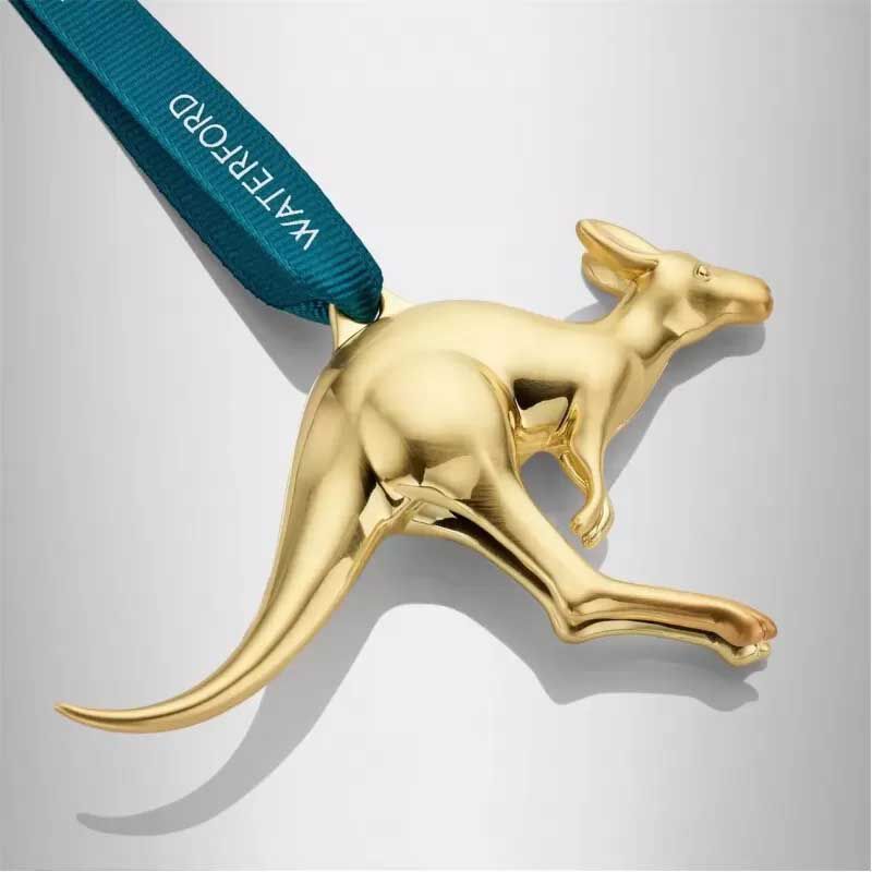 Waterford Kangaroo Golden Ornament image number 1