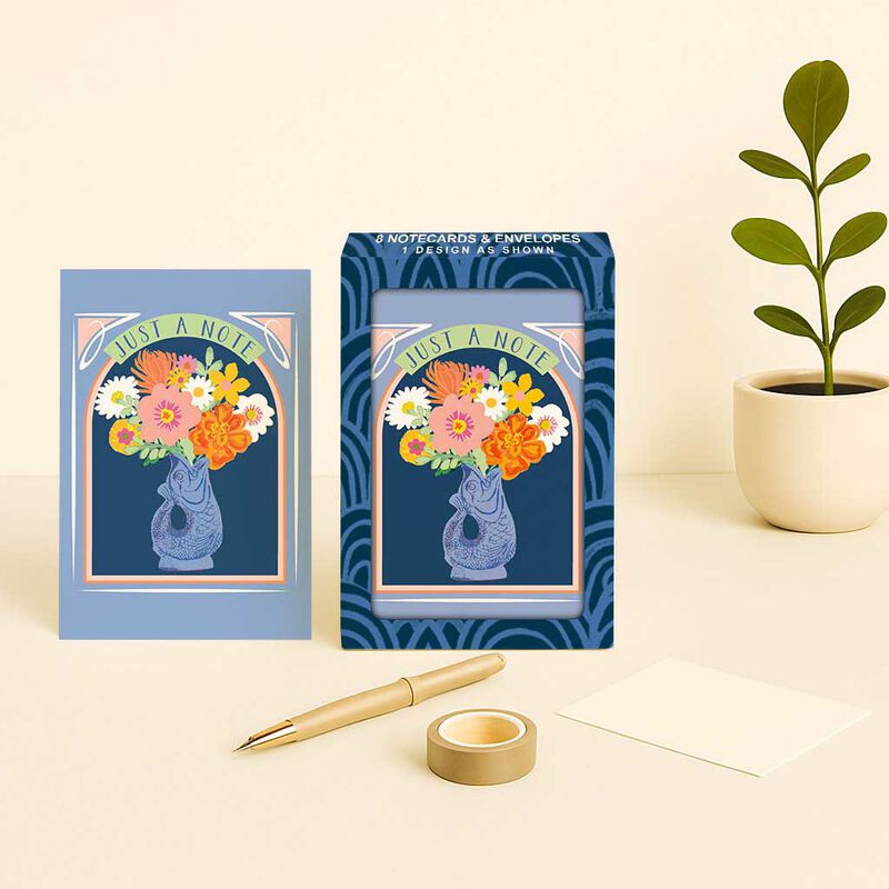 Image Gallery Just A Note Glug Jug Vase Amalfi Notecard Set image number 1