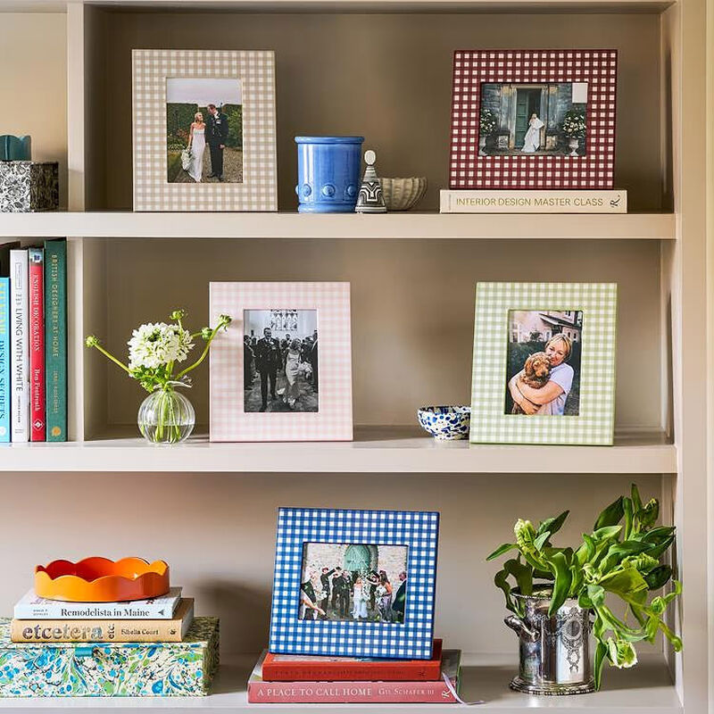 Addison Ross Gingham Frame 5"x7" - Cappucino image number 1