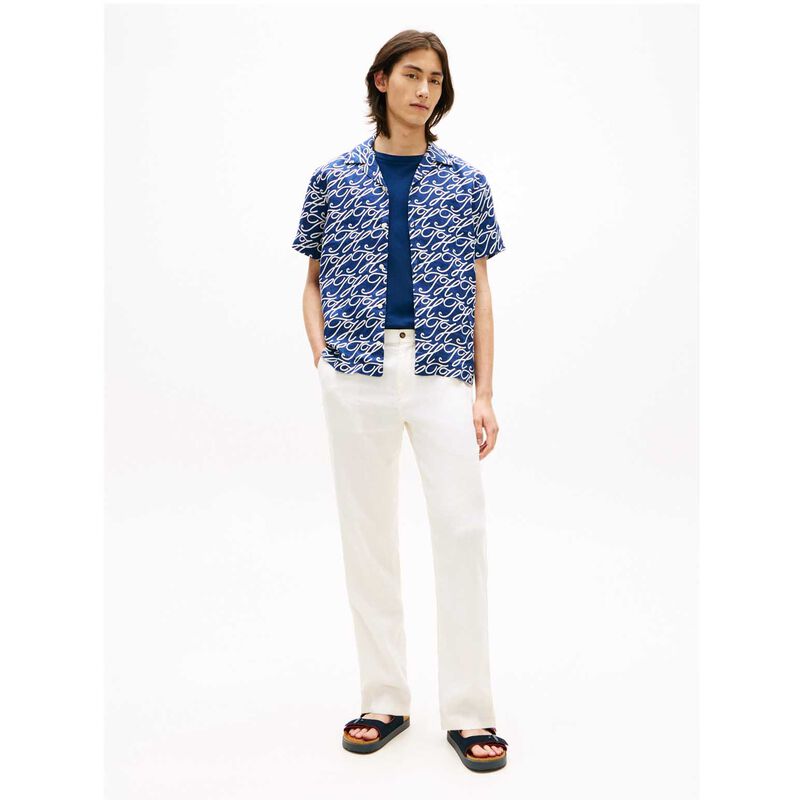 Tommy Hilfiger Regular Fit Pure Linen Short Sleeve Shirt image number 3