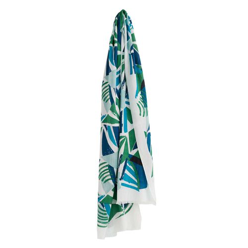 Seasalt Cornwall Summer Scarf Spinnaker Border Hedgerow