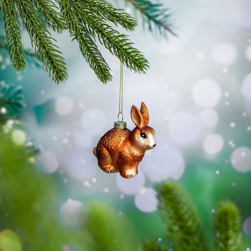 Sass & Belle Woodland Bunny Shaped Bauble image number 1