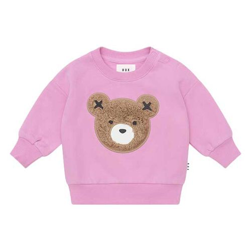 Huxbaby Fuschia Furry Huxbear Sweatshirt 3M-2Y