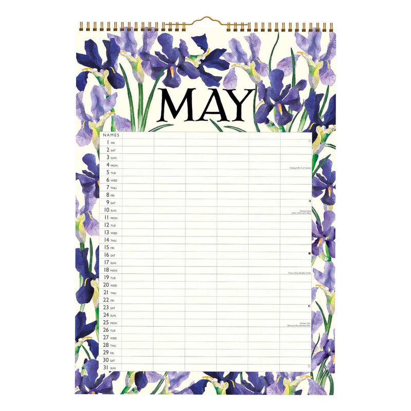 Emma Bridgewater Garden Flowers A3 Home Organiser 2026 image number 1