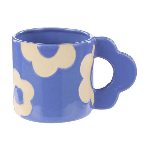 Emporium Posey Flower Mug 400ml - Blue