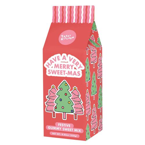 Treat Kitchen Gummy Christmas Tree Sweet Milk Carton 250g