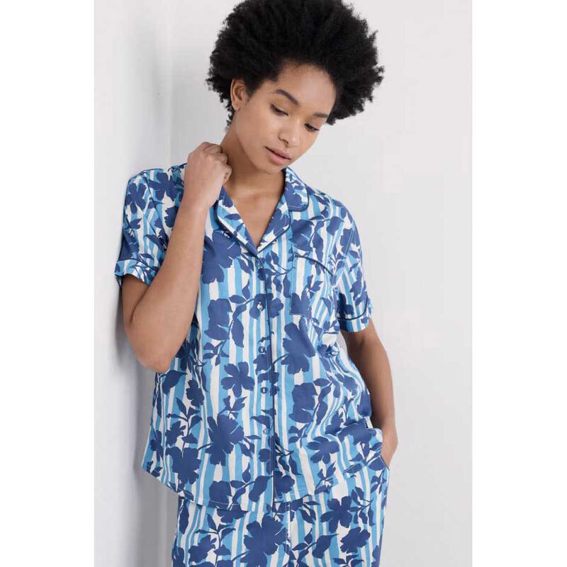 Seasalt Cornwall Nesting Bird Pyjamas Camellia Stripe Paddle image number 3