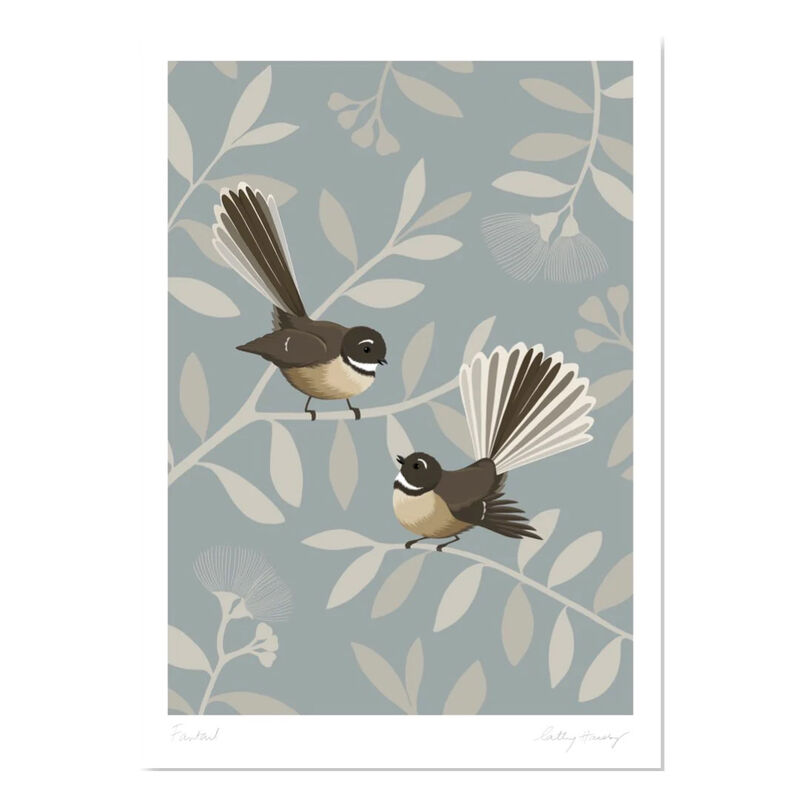 Hansby Design Fantail Pair A4 Print image number 0