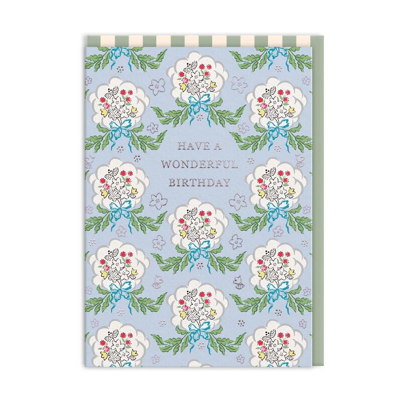 Cath Kidston Birthday Posy Blue Card image number 0