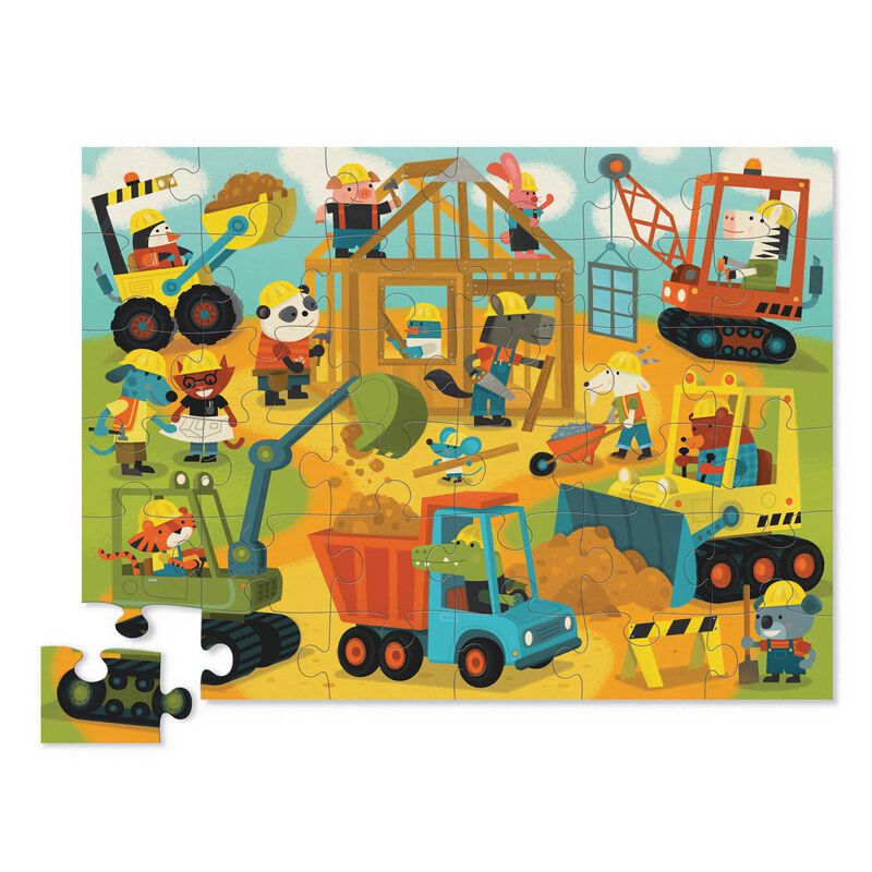 Crocodile Creek 36Pc Floor Puzzle - Busy Builders image number 1