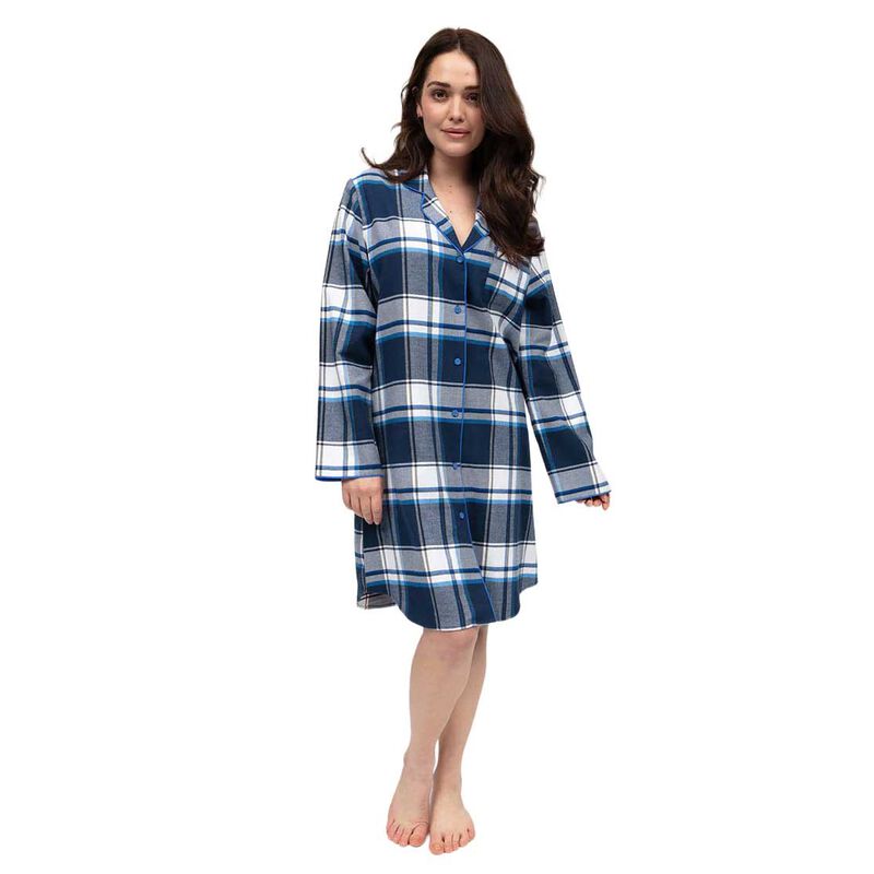 Cyberjammies Frosty Brushed Check L/S Nightshirt image number 0