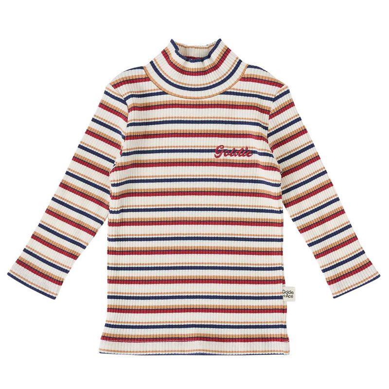 Goldie + Ace Embroidered Rib Skivvy Outback Stripe 3-5Y image number 0