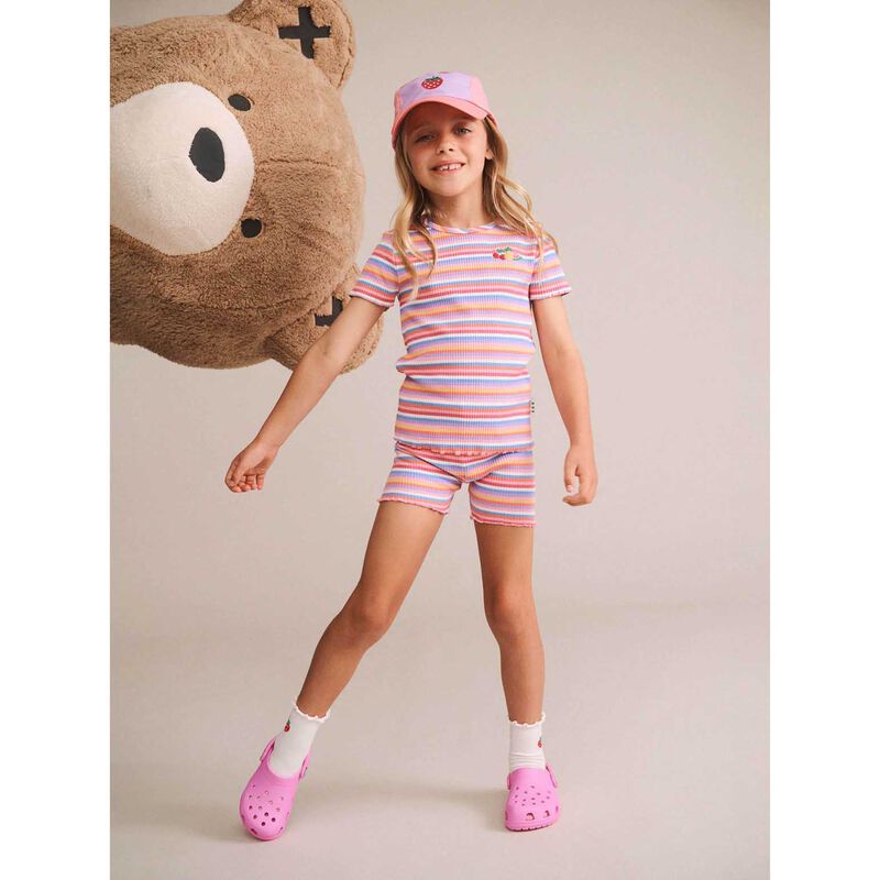 Huxbaby Tropical Fruit Stripe Rib Tee 3-5Y image number 1