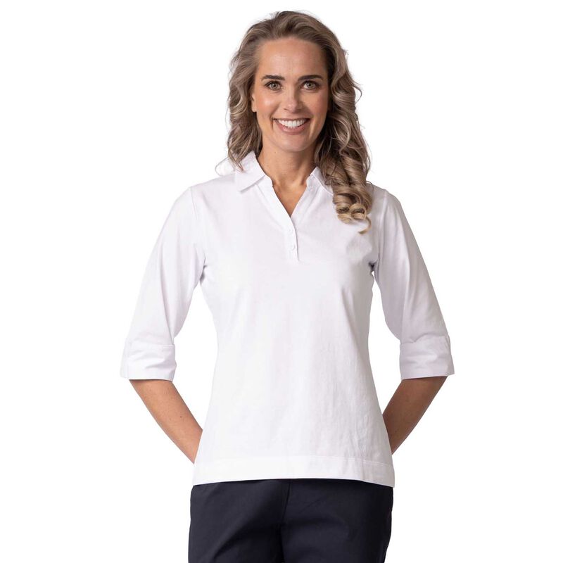 B Essentials By Ballantynes Woven Collar Polo image number 15