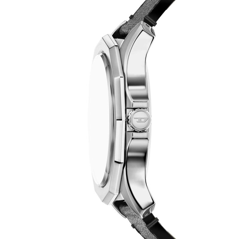 Diesel Stinger Three-Hand Black Leather Watch image number 2