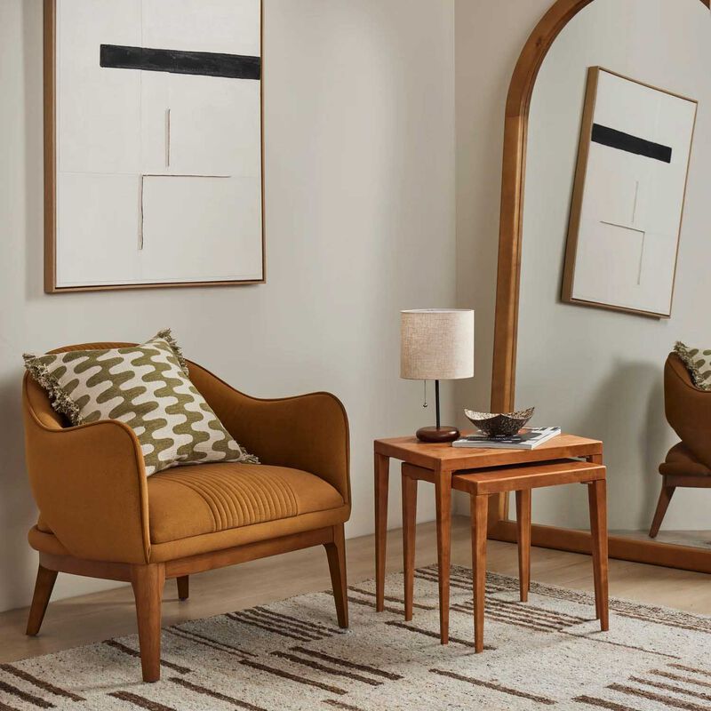 Amalfi Edwin Armchair - Mustard & Walnut image number 3
