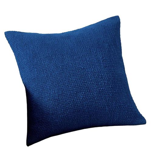 Pottery Barn Textured Solid Slub Cushion Cover 51cm Cobalt