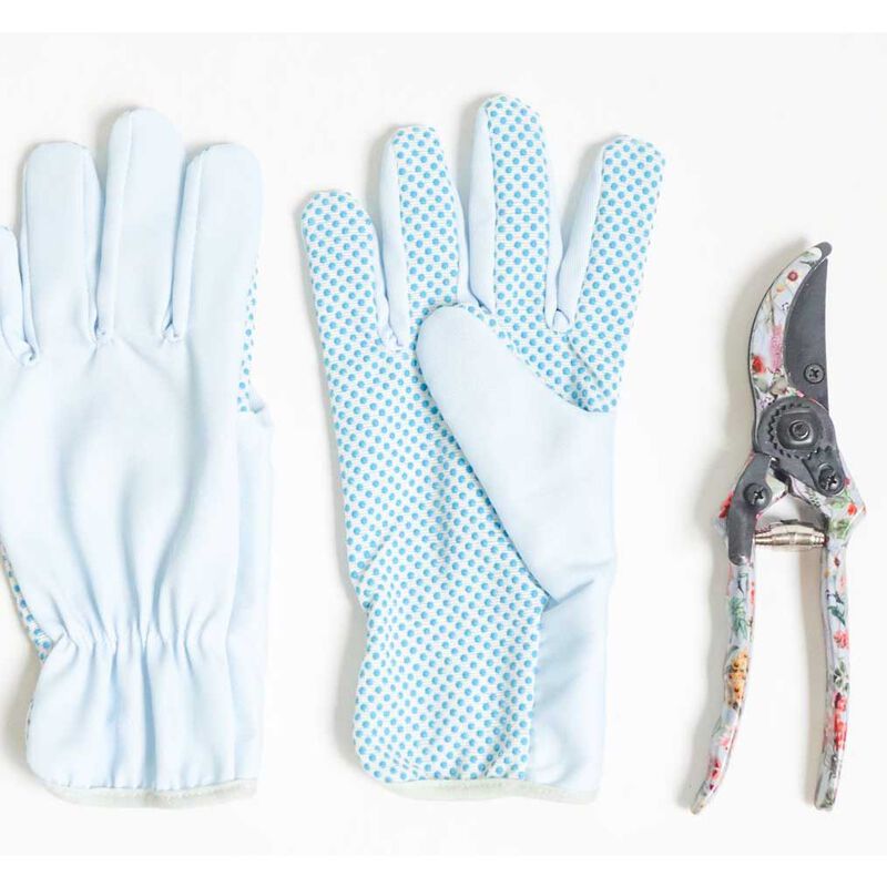 Urban Products Botanicals Secateurs & Gloves Blue 26cm Set Of 2 image number 1