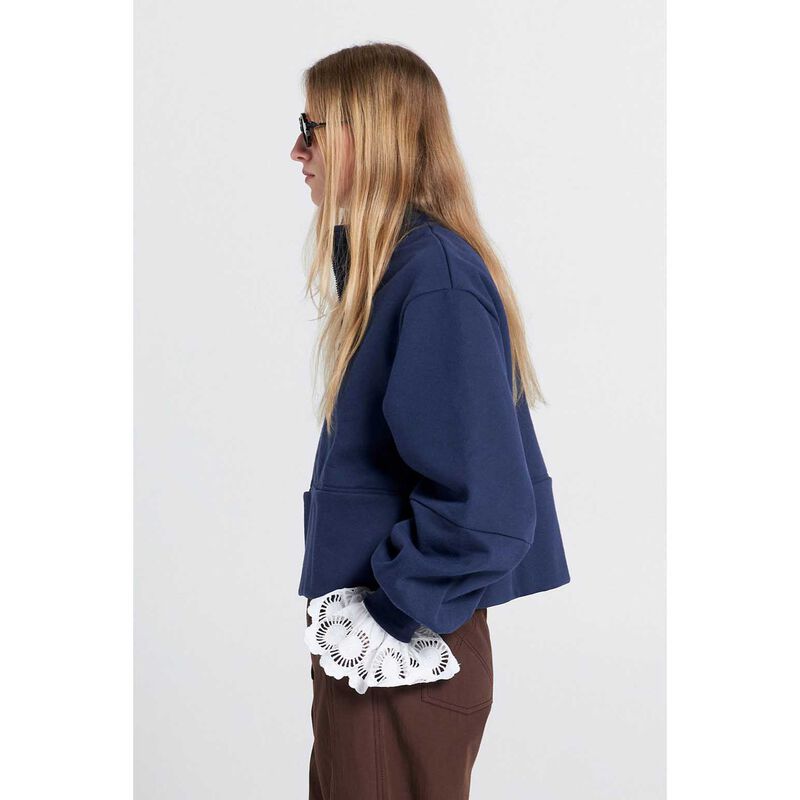 Karen Walker Runaway Zip Front Sweatshirt image number 2