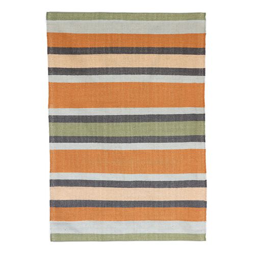 CC Interiors Orange/Green Multi Stripe Rug 120x180