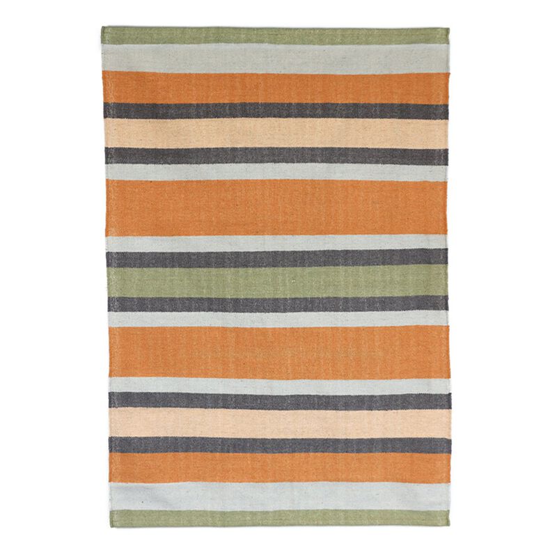 CC Interiors Orange/Green Multi Stripe Rug 120x180 image number 0