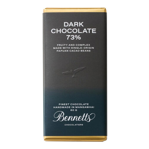 Bennetts of Mangawhai 73% Dark Chocolate Bar 60g