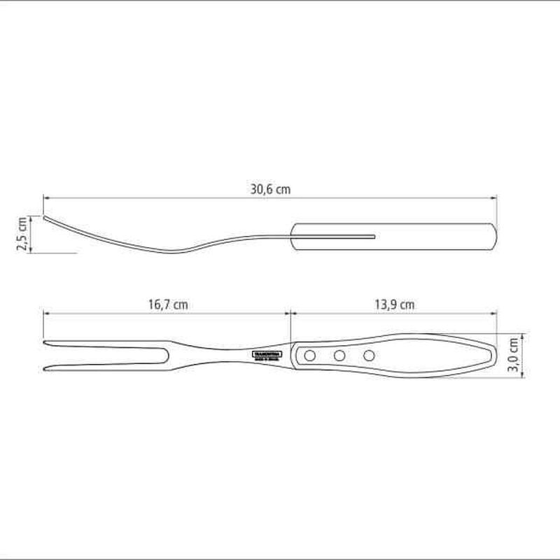 Tramontina Polywood Carving Fork 30cm image number 2