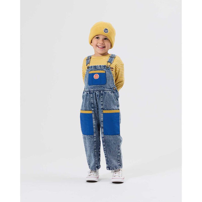 Goldie + Ace Essential Stripe Rib Top Yellow 3-5Y image number 2