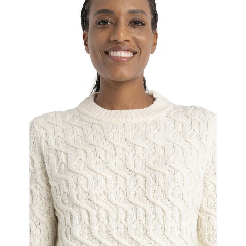 Icebreaker Womens Merino Cable Knit Crewe Sweater image number 2