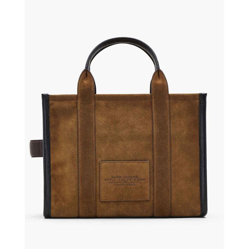 MARC JACOBS The Suede Leather Blocked Medium Tote Bag image number 3