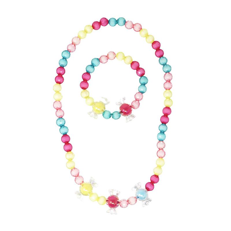 Pink Poppy Candy Lolly Necklace & Bracelet image number 0