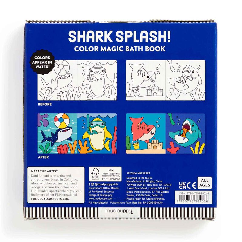Shark Splash! Color Magic Bath Book image number 3